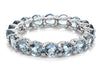 2.84CT AAA AQUAMARINE 14KT WHITE GOLD ROUND LUCIDA SHARED PRONG ANNIVERSARY RING