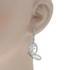 3.19CT DIAMOND 18KT WHITE GOLD 3D ROUND & PEAR SHAPE BUTTERFLY HANGING EARRINGS