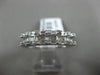 ESTATE 1.0CT ROUND & BAGUETTE DIAMOND 18K WHITE GOLD 3D WEDDING ANNIVERSARY RING