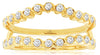 .50CT DIAMOND 14KT YELLOW GOLD 3D SWIRL INFINITY V SHAPE INSERT ANNIVERSARY RING
