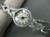 ANTIQUE LARGE 1.15CT OLD MINE DIAMOND PLATINUM MECHANICAL ROUND WATCH #22196