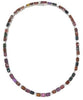 LARGE 66.12CT DIAMOND & AAA MULTI COLOR SAPPHIRE 18K WHITE GOLD CLASSIC NECKLACE