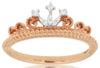 ESTATE .05CT DIAMOND 14KT ROSE GOLD 3D CLASSIC FILIGREE CROWN FUN LOVE RING