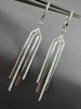 ESTATE .55CT DIAMOND 14KT WHITE GOLD 3D ETOILE ELONGATED HUGGIE HANGING EARRINGS