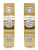 1.21CT DIAMOND 18KT YELLOW GOLD ROUND ETOILE UMBRELLA HOOP FUN HANGING EARRINGS