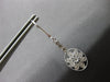 .45CT DIAMOND 14KT WHITE GOLD 3D OVAL FILIGREE LEVERBACK HANGING EARRINGS #27902
