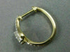 ESTATE .61CT DIAMOND 14KT YELLOW GOLD 3D TWO STONE LOVE CLASSIC HUGGIE EARRINGS