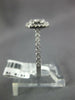 ESTATE .75CT DIAMOND 14KT WHITE GOLD ROUND CLUSTER SQUARE HALO OCTAGON FUN RING