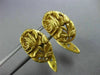 ESTATE 14KT YELLOW GOLD 3D CLASSIC FLOWER OPEN FILIGREE FLORAL MEN'S CUFFLINKS