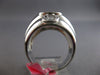 LARGE .94CT DIAMOND 18KT WHITE GOLD BAGUETTE INVISIBLE TRIPLE OVAL UNISEX RING
