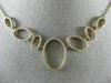 ESTATE LARGE .90CT ROUND DIAMOND 14KT ROSE GOLD 3D MULTI OPEN OVAL FUN NECKLACE