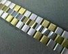 ESTATE WIDE 14K 2 TONE GOLD SOLID DIAMOND CUT HANDCRAFTED ITALIAN BRACELET 22787