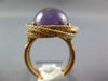 LARGE 16.80CT DIAMOND & AAA AMETHYST 14KT YELLOW GOLD DOME SHAPE LOVE KNOT RING