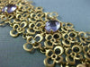 ESTATE WIDE 12.6CT DIAMOND & AAA AMETHIST 18K ROSE GOLD FILIGREE FLOWER BRACELET