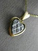 ESTATE .12CT DIAMOND 14K 2 TONE GOLD CLASSIC FILIGREE THREE HEART PENDANT #21612