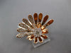ESTATE LARGE .52CT DIAMOND 14KT ROSE GOLD CLASSIC FLOWER FUN RING