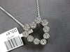 .50CT DIAMOND 14KT WHITE GOLD 3D MULTI FLOWER OPEN HEART SHAPE FLOATING PENDANT