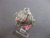 LARGE 1.93CT DIAMOND 18KT WHITE GOLD 3D ROUND & BAGUETTE SQUARE ENGAGEMENT RING