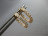 ESTATE .78CT DIAMOND 18KT ROSE GOLD 3D CLASSIC OVAL HUGGIE FUN HANGING EARRINGS