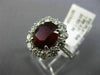 LARGE GIA 5.60CT DIAMOND & AAA RUBY PLATINUM 3D PRINCESS DIANA ENGAGEMENT RING