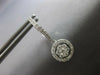 ESTATE .98CT DIAMOND 14KT WHITE GOLD 3D CLASSIC FLOWER HALO FUN HANGING EARRINGS