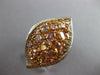 LARGE 3.56CT MULTI COLOR DIAMOND 18KT ROSE GOLD MARQUISE SHAPE FILIGREE FUN RING