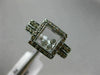ESTATE .37CT WHITE & CHOCOLATE FANCY DIAMOND 14K WHITE GOLD SQUARE FLOATING RING