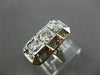 ANTIQUE WIDE .62 OLD MINE DIAMOND 14K WHITE GOLD 3D 3 STONE FILIGREE RING #22447