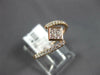 .32CT DIAMOND 14KT ROSE GOLD ROUND & PRINCESS INVISIBLE SQUARE CRISS CROSS RING
