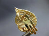 ESTATE LARGE .45CT DIAMOND 14K 2 TONE GOLD FILIGREE LEAF CLIP ON EARRINGS #27698