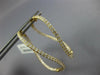 LARGE 2.15CT DIAMOND 18KT YELLOW GOLD 3D INSIDE OUT SWIRL HOOP HANGING EARRINGS