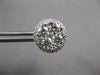 LARGE 2.03CT DIAMOND 18KT WHITE GOLD CLUSTER INVISIBLE FLOWER HALO STUD EARRINGS