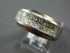 WIDE 1.52CT DIAMOND 14KT 2 TONE GOLD PRINCESS 2 ROW INVISIBLE ANNIVERSARY RING