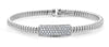 .65CT DIAMOND 18KT WHITE GOLD 3D RECTANGULAR SNAKE FLEXIBLE FUN BANGLE BRACELET