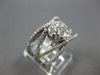 LARGE 1.15CT DIAMOND 14KT WHITE GOLD INVISIBLE CRISS CROSS INFINITY RING #27982