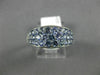 WIDE 1.50CT AAA TANZANITE 14KT WHITE GOLD 3D MULTI ROW FILIGREE ANNIVERSARY RING