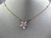 1.54CT WHITE & PINK DIAMOND 18K WHITE & ROSE GOLD 3D BY THE YARD FLOWER NECKLACE