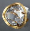 LARGE 9.23CT AAA WHITE CLEAR QUARTZ 14KT ROSE GOLD TRILLION CUT SOLITAIRE RING