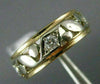 ANTIQUE .35CT DIAMOND 14K WHITE YELLOW GOLD FILIGREE ETERNITY WEDDING RING 21370