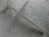ESTATE LARGE .80CT DIAMOND 18KT WHITE GOLD 3D CLASSIC CROSS FLOATING PENDANT