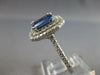 LARGE 2.38CT DIAMOND & AAA SAPPHIRE 14KT WHITE GOLD HALO ENGAGEMENT RING #27594