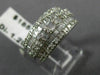 ANTIQUE WIDE 1.20CT BAGUETTE & ROUND DIAMOND 14KT WHITE GOLD WEDDING RING #21988