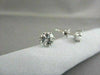 ANTIQUE 14KT GOLD 1.61CT 7MM ROUND 6 PRONG DIAMOND STUD EARRINGS F-G VS/SI