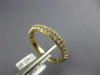 ESTATE .48CT DIAMOND 18KT YELLOW GOLD 3 ROW PAVE SEMI ETERNITY ANNIVERSARY RING
