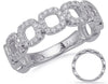 ESTATE .23CT DIAMOND 14KT WHITE GOLD MULTI SQUARE CLASSIC SEMI ETERNITY FUN RING