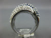 EXTRA LARGE 2.01CT DIAMOND & AAA SAPPHIRE 14KT WHITE GOLD PAVE ANNIVERSARY RING