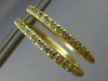 ESTATE .54CT DIAMOND 14KT YELLOW GOLD 3D HOOP HUGGIE HANGING EARRINGS #16814