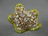 EXTRA LARGE 5.79CT PINK & FANCY YELLOW DIAMOND 18K YELLOW & ROSE GOLD STAR RING