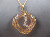 LARGE 21.53CT DIAMOND & AAA PINK TOPAZ 18K ROSE GOLD SQUARE WEB FLOATING PENDANT