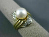 ANTIQUE DIAMOND 9MM SOUTH PEARL 14KT YELLOW GOLD COCKTAIL RING #17189
